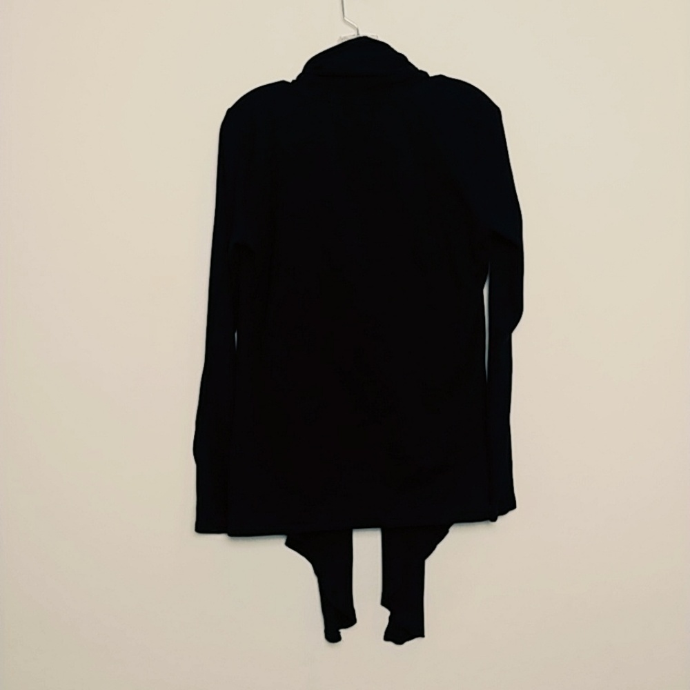 Fabletics | Open front Draped Cardigan Black Med - Picture 2 of 4